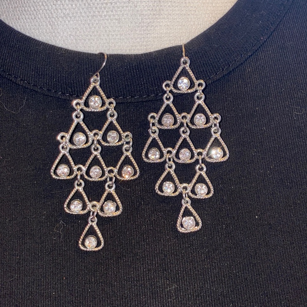 Delicate Crystal Chandelier Earrings